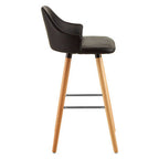 Black Curved Backrest Bar Stool | Stockholm