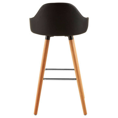 Black Curved Backrest Bar Stool | Stockholm