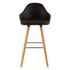 Black Curved Backrest Bar Stool | Stockholm