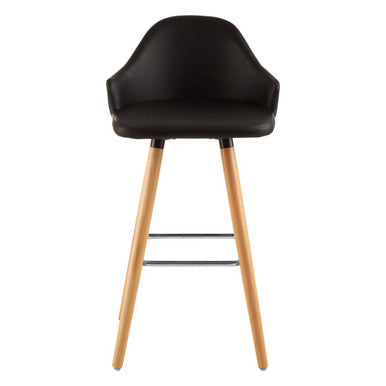 Black Curved Backrest Bar Stool | Stockholm