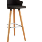 Black Curved Backrest Bar Stool | Stockholm
