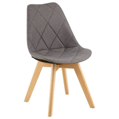 Grey Diamond Pattern Dining Chair | Stockholm