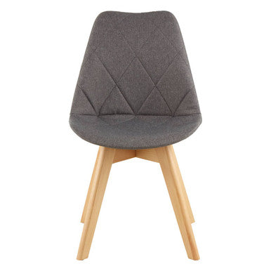 Grey Diamond Pattern Dining Chair | Stockholm
