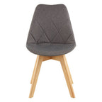 Grey Diamond Pattern Dining Chair | Stockholm