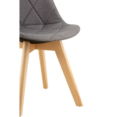 Grey Diamond Pattern Dining Chair | Stockholm