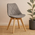 Grey Diamond Pattern Dining Chair | Stockholm