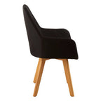 Black Dining Chair with Angular Legs | Stockholm