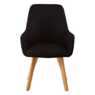 Black Dining Chair with Angular Legs | Stockholm