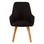 Black Dining Chair with Angular Legs | Stockholm