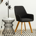Black Dining Chair with Angular Legs | Stockholm