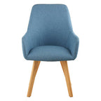 Blue Dining Chair with Angular Legs | Stockholm