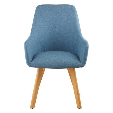 Blue Dining Chair with Angular Legs | Stockholm