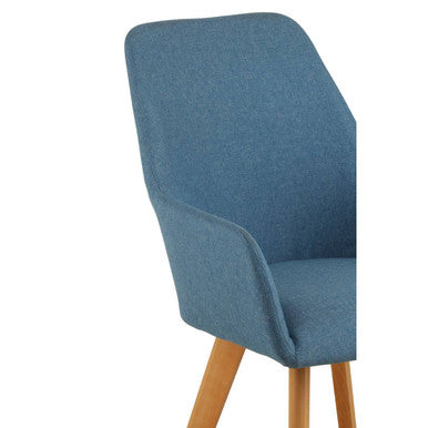 Blue Dining Chair with Angular Legs | Stockholm