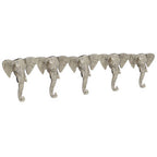 5 Hook Elephant Head Hanger | Safari