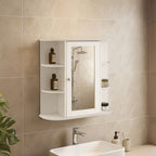 Seven Shelf Mirrored Door Bathroom Cabinet | Portland
