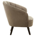 Grey Velvet Curved Chair | Regents Park