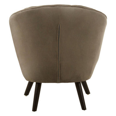Grey Velvet Curved Chair | Regents Park