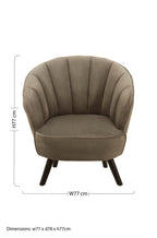 Grey Velvet Curved Chair | Regents Park