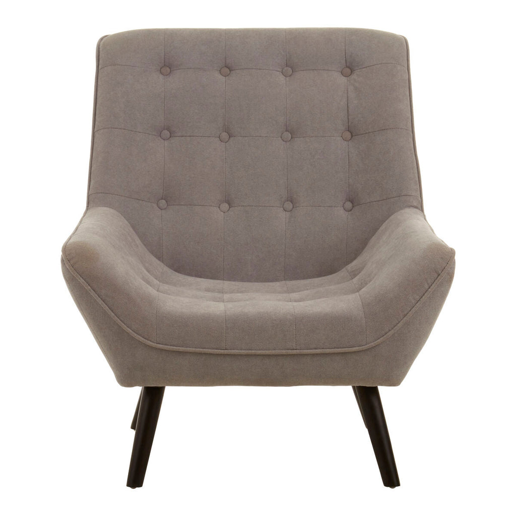 Grey Linen Effect Accent Chair | Stockholm
