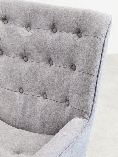 Grey Linen Effect Accent Chair | Stockholm