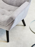 Grey Linen Effect Accent Chair | Stockholm