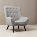 Grey Linen Effect Accent Chair | Stockholm