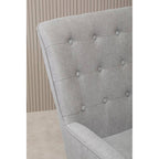 Grey Linen Effect Accent Chair | Stockholm