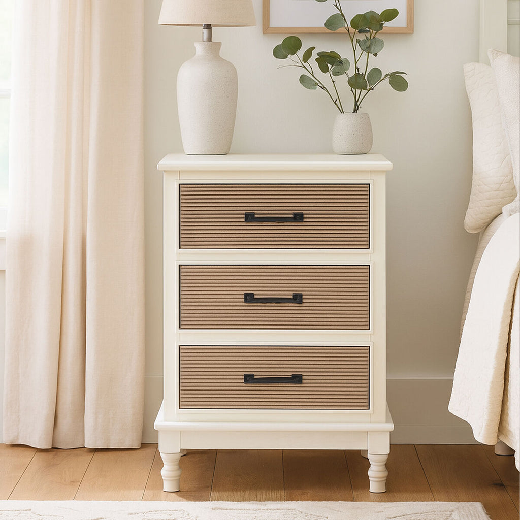 White 3 Drawer Chest | Heritage