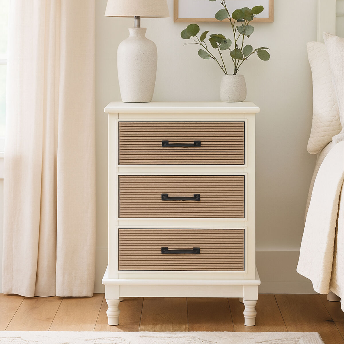 White 3 Drawer Chest | Heritage