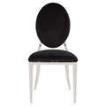 Stackable Silver Finish Dining Chair | Sarita