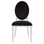 Stackable Silver Finish Dining Chair | Sarita