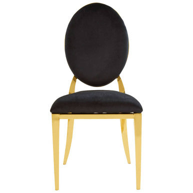 Stackable Gold Finish Dining Chair | Sarita