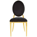 Stackable Gold Finish Dining Chair | Sarita