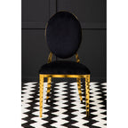 Stackable Gold Finish Dining Chair | Sarita