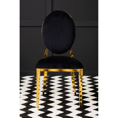 Stackable Gold Finish Dining Chair | Sarita
