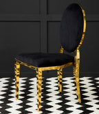 Stackable Gold Finish Dining Chair | Sarita