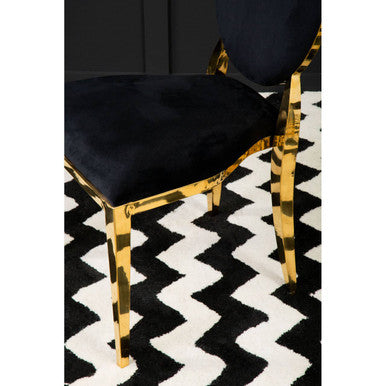 Stackable Gold Finish Dining Chair | Sarita