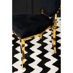 Stackable Gold Finish Dining Chair | Sarita