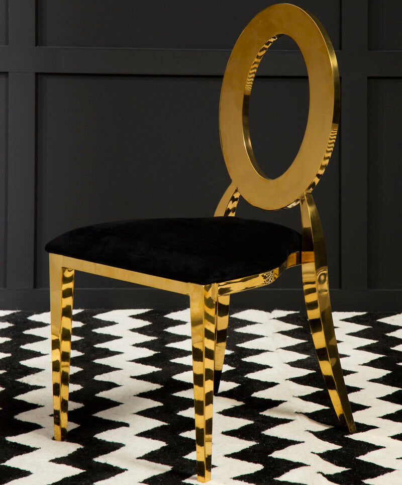 Stackable Gold Frame Dining Chair | Sarita