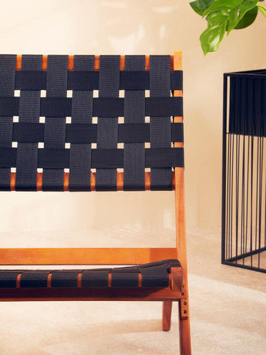 Black Woven Chair | Emilio