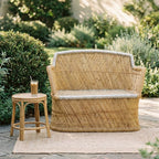 2 Seater Natural and Silver Sofa | Rowan