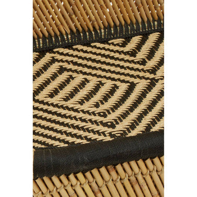 2 Seater Natural and Black Sofa | Rowan