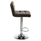 Black Seat Bar Stool with Chrome Base | Baina