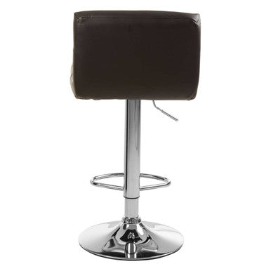 Black Seat Bar Stool with Chrome Base | Baina