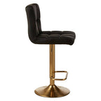 Black Faux Leather Bar Stool | Baina