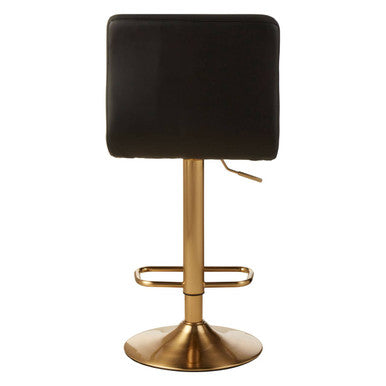 Black Faux Leather Bar Stool | Baina