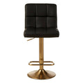 Black Faux Leather Bar Stool | Baina