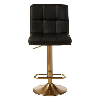 Black Faux Leather Bar Stool | Baina