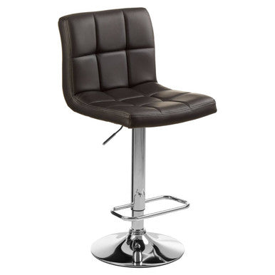 Quilted Bar Stool with Chrome Base | Baina