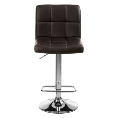 Quilted Bar Stool with Chrome Base | Baina
